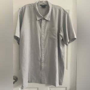 Men’s O’Neill Casual Short Sleeve Button up shirt Grey Size Large Soft Viscose